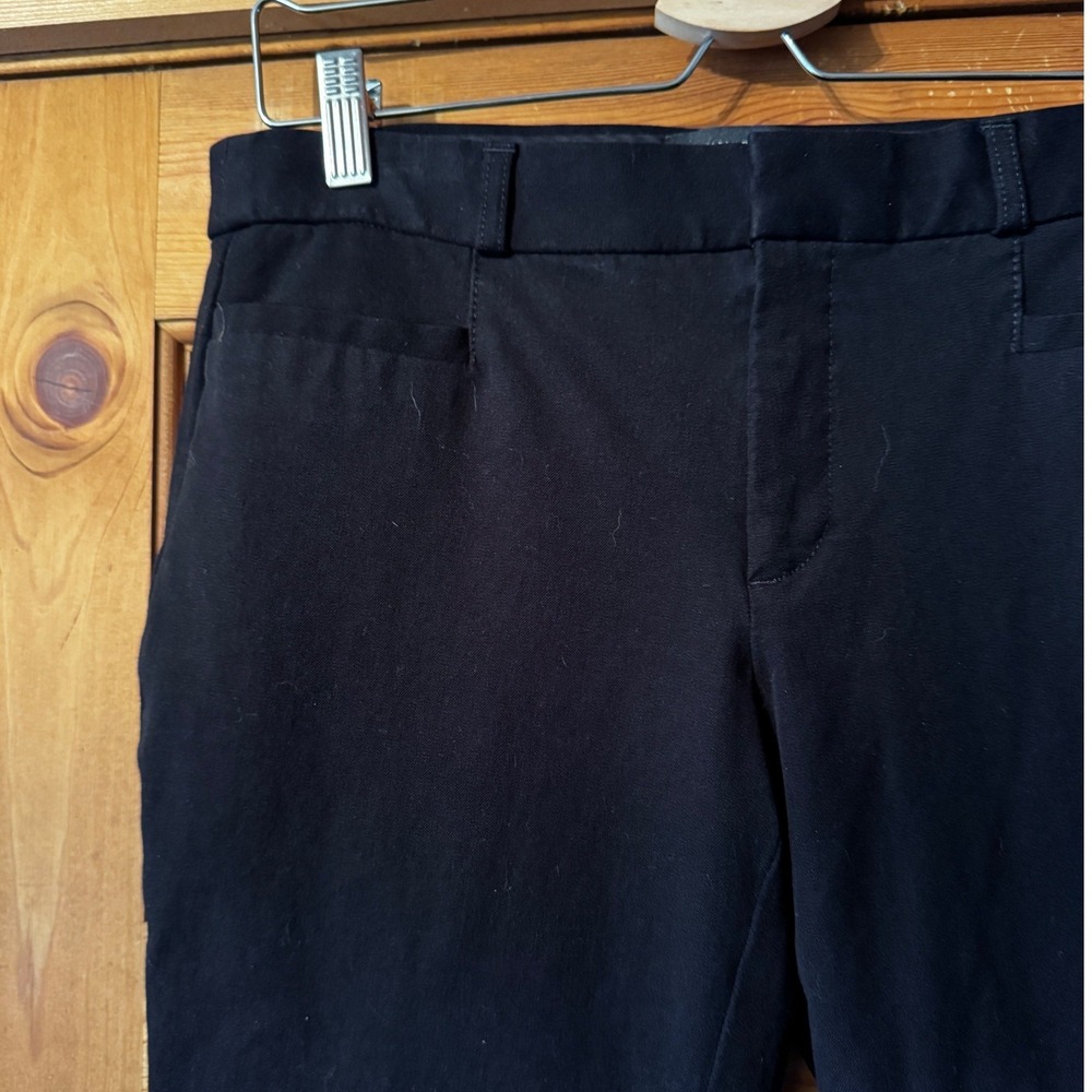 Banana Republic Sloan Black Petite Capri Dress Pants 8P Mid Rise Stretch - Picture 3 of 10